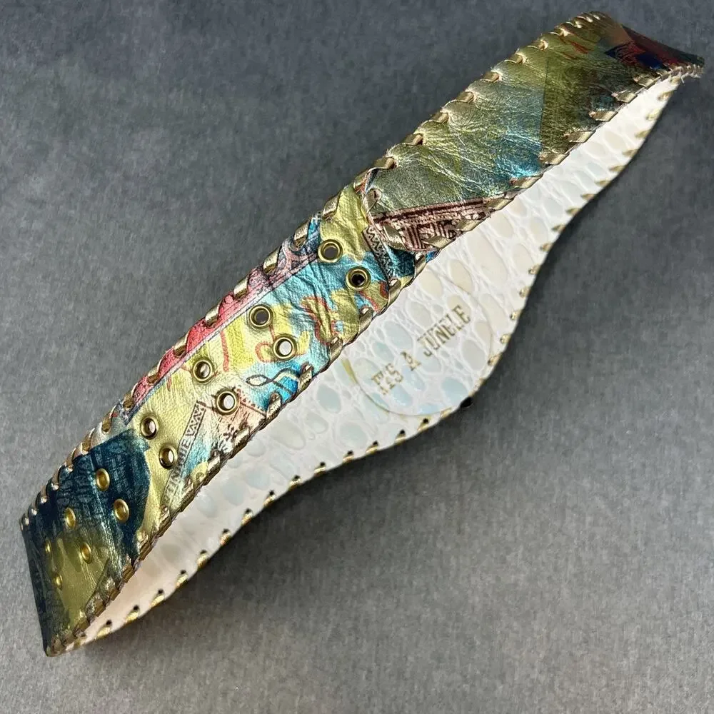 OOAK Handmade Belt Statement Sculptural Wearable Art Nouveau Fits Waists 25"-33" - Picture 8 of 12